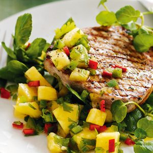 Tuna Steaks with Tomato Salsa